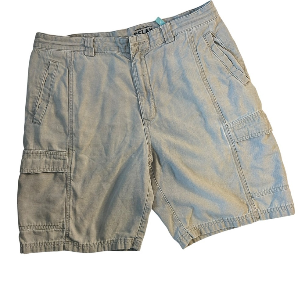 Tommy Bahama Relax men’s 35 khaki cargo shorts beige casual